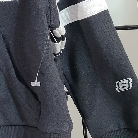 Skechers Boys' 2-Piece Hoodie and Pants Set - Black Football Graphic -18 and 24M - Picture 16 of 16